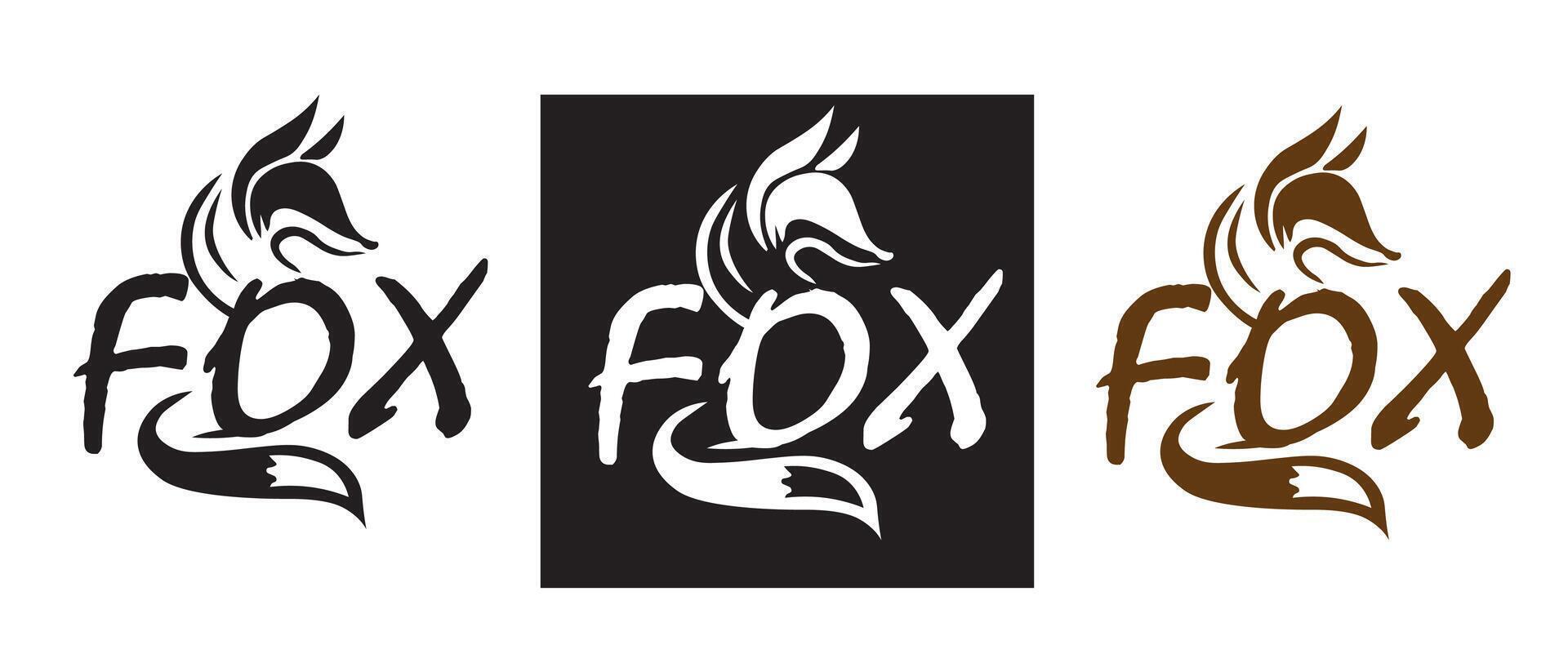Fox logo illustration vector