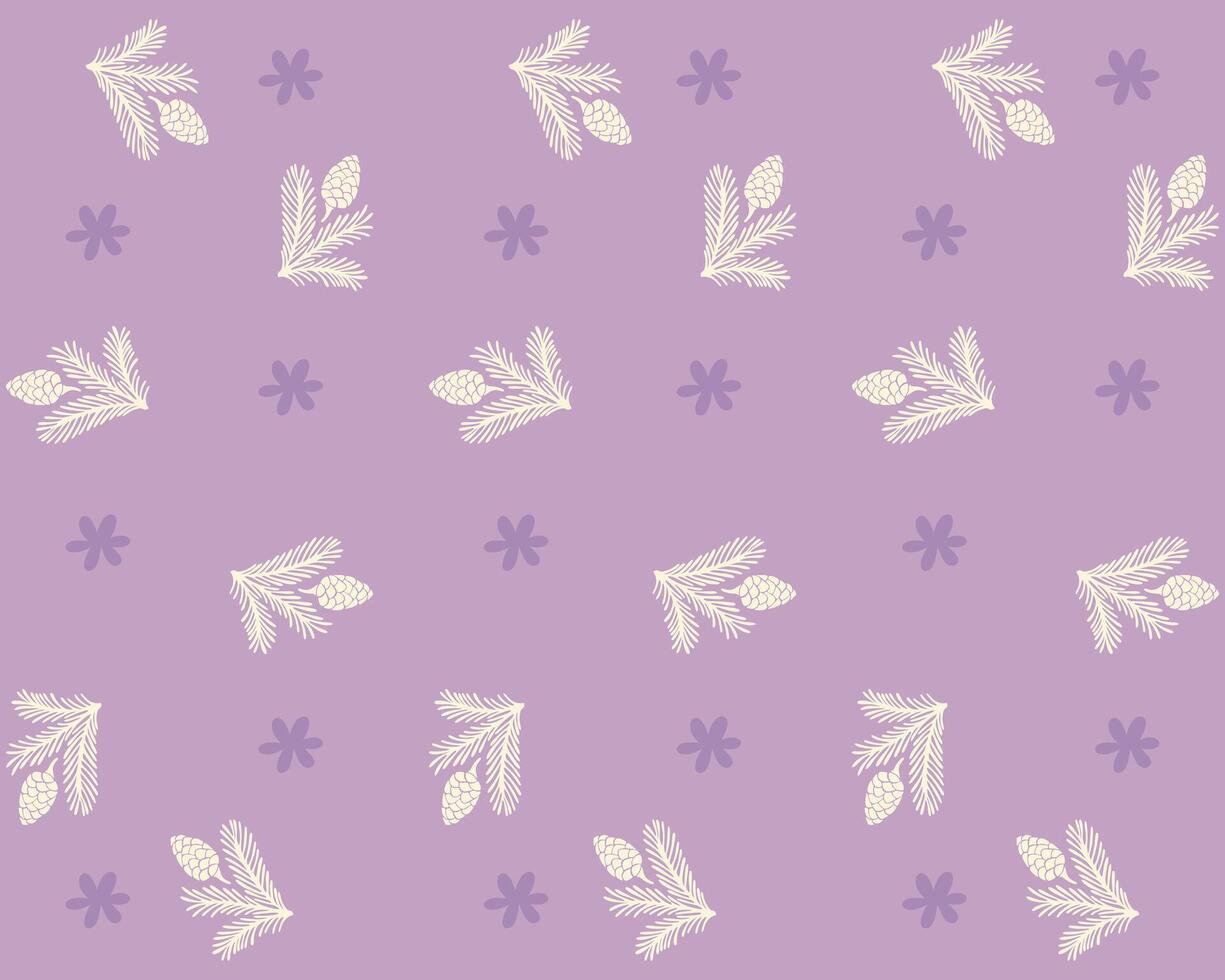 Pines leaf repeated pattern background layout banner packaging cover print art editable vector