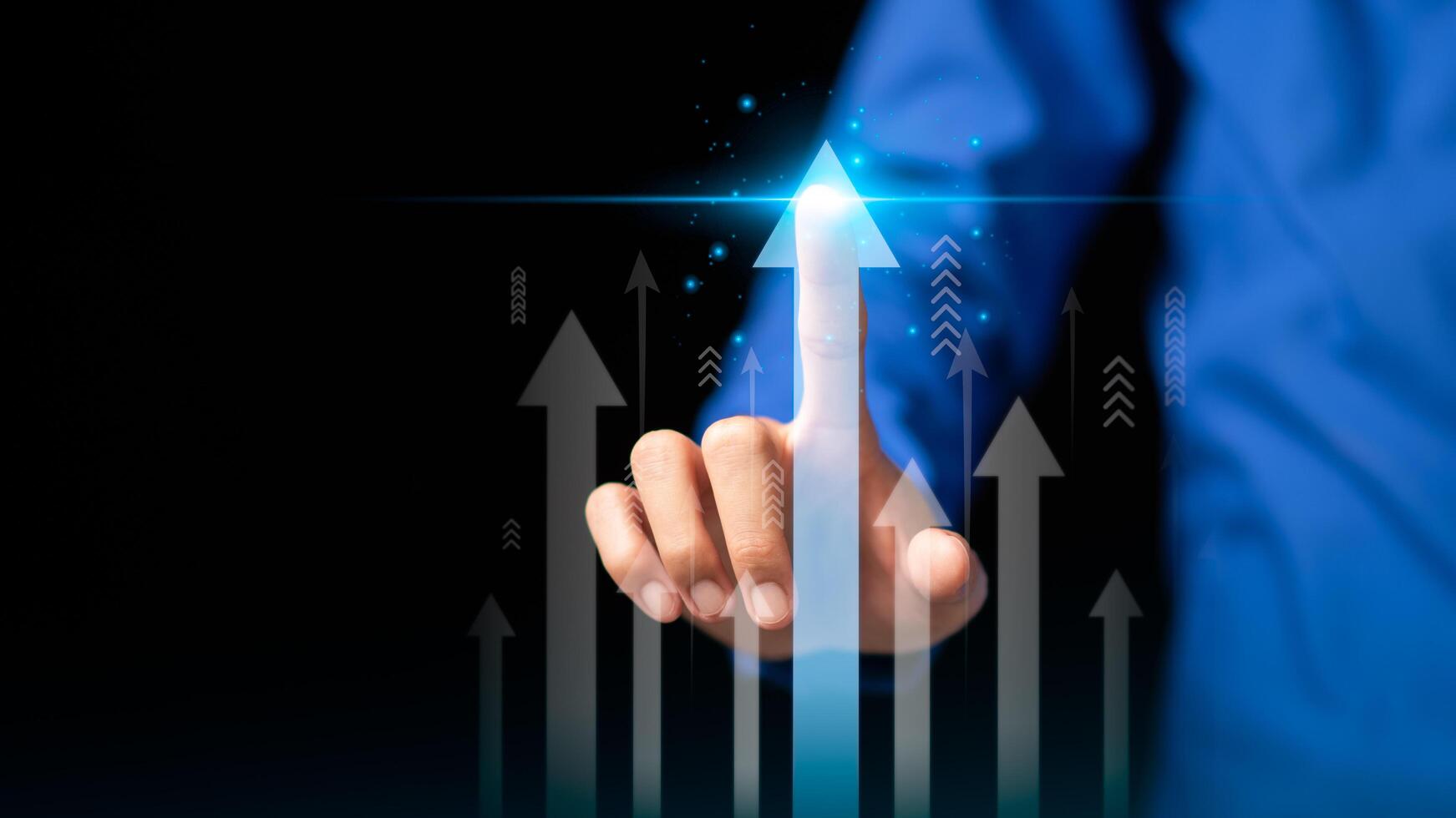 financial efficiency and investment with business strategy for goals and opportunities in industry future, concept of progress in development photo