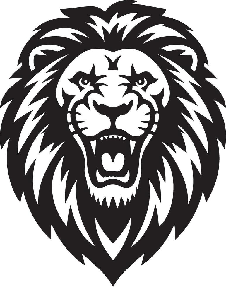 A illustration of a black lion vector