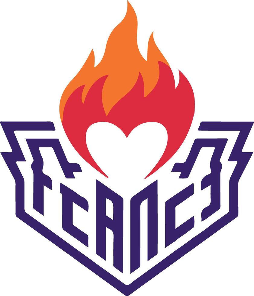 A logo for the Fire team vector