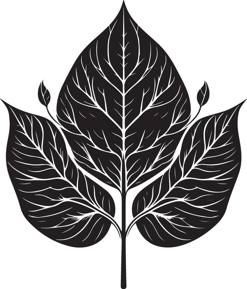 A leaf art illustration with background vector