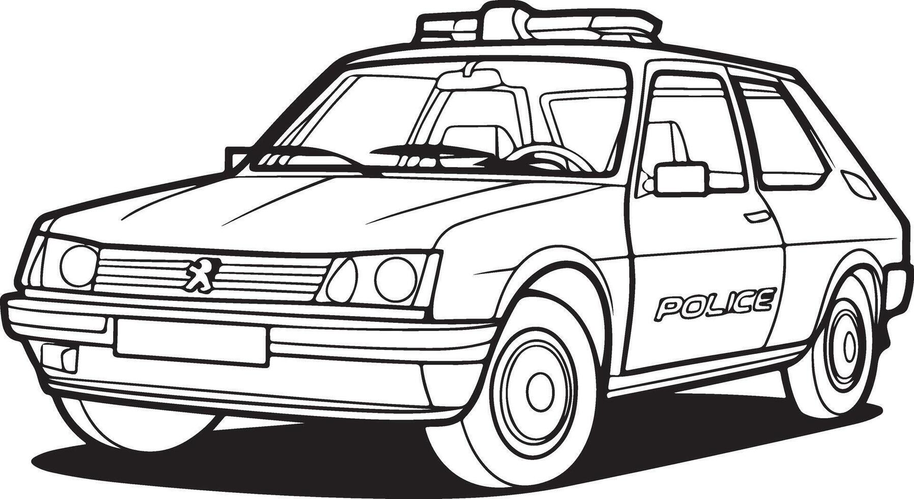 Car in front of a white background vector