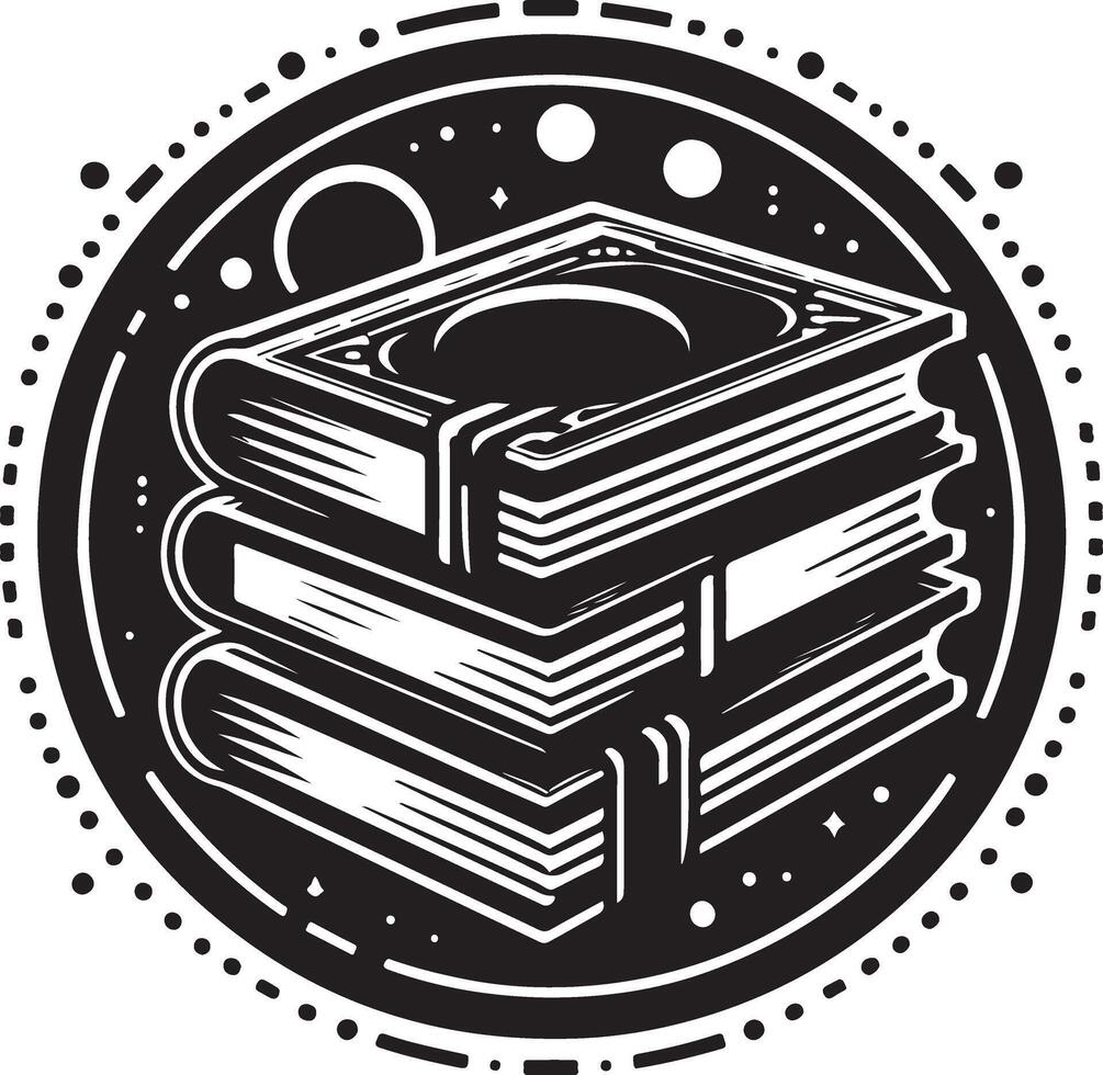 A Book silhouette art illustration vector