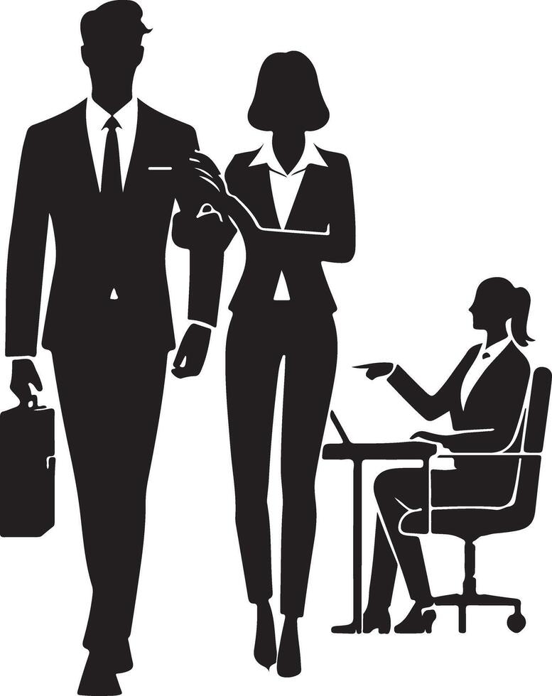 professional illustration depicting a workplace environment vector