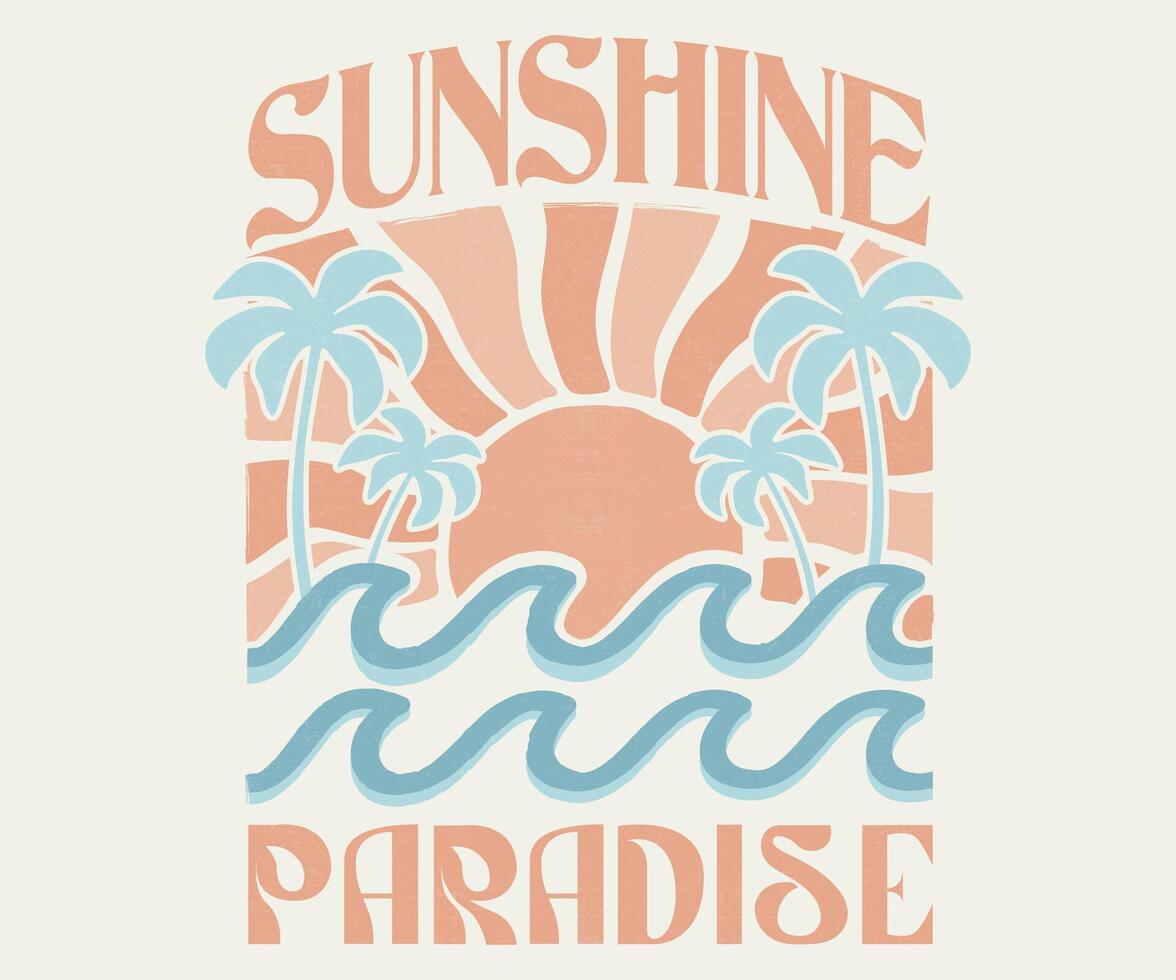 Sunshine Paradise. Summer Paradise. abstract art. vector
