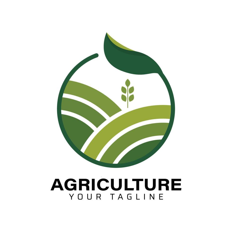 green tree agriculture logo template design vector