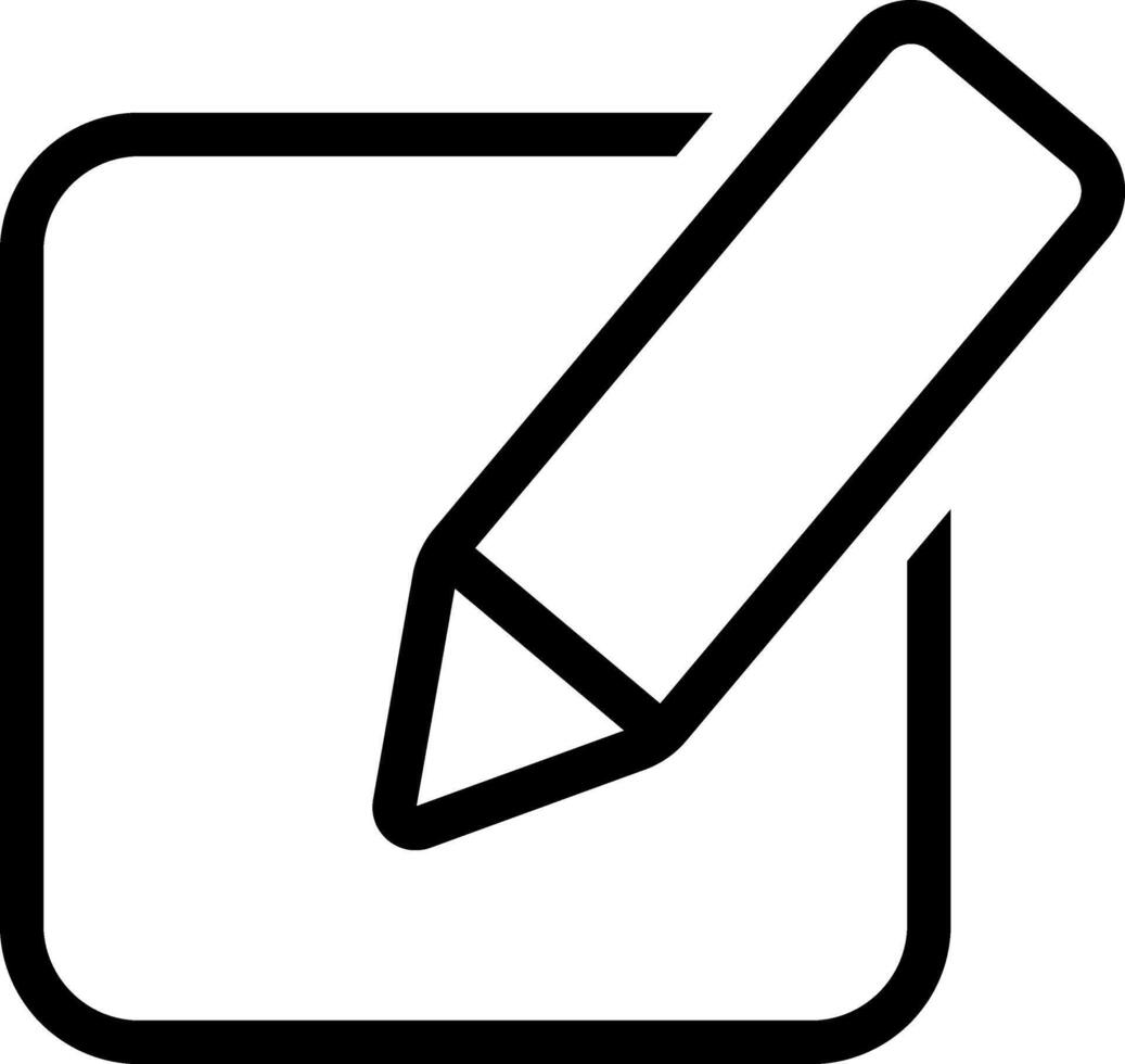 Outline button pencil icon isolated School symbol Business vector
