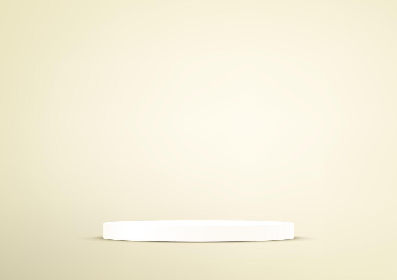 Beige background 3d with white podium. 3D abstract studio room with pedestal podium. Space for selling products, backdrop, wallpaper, background, text. illustration. vector
