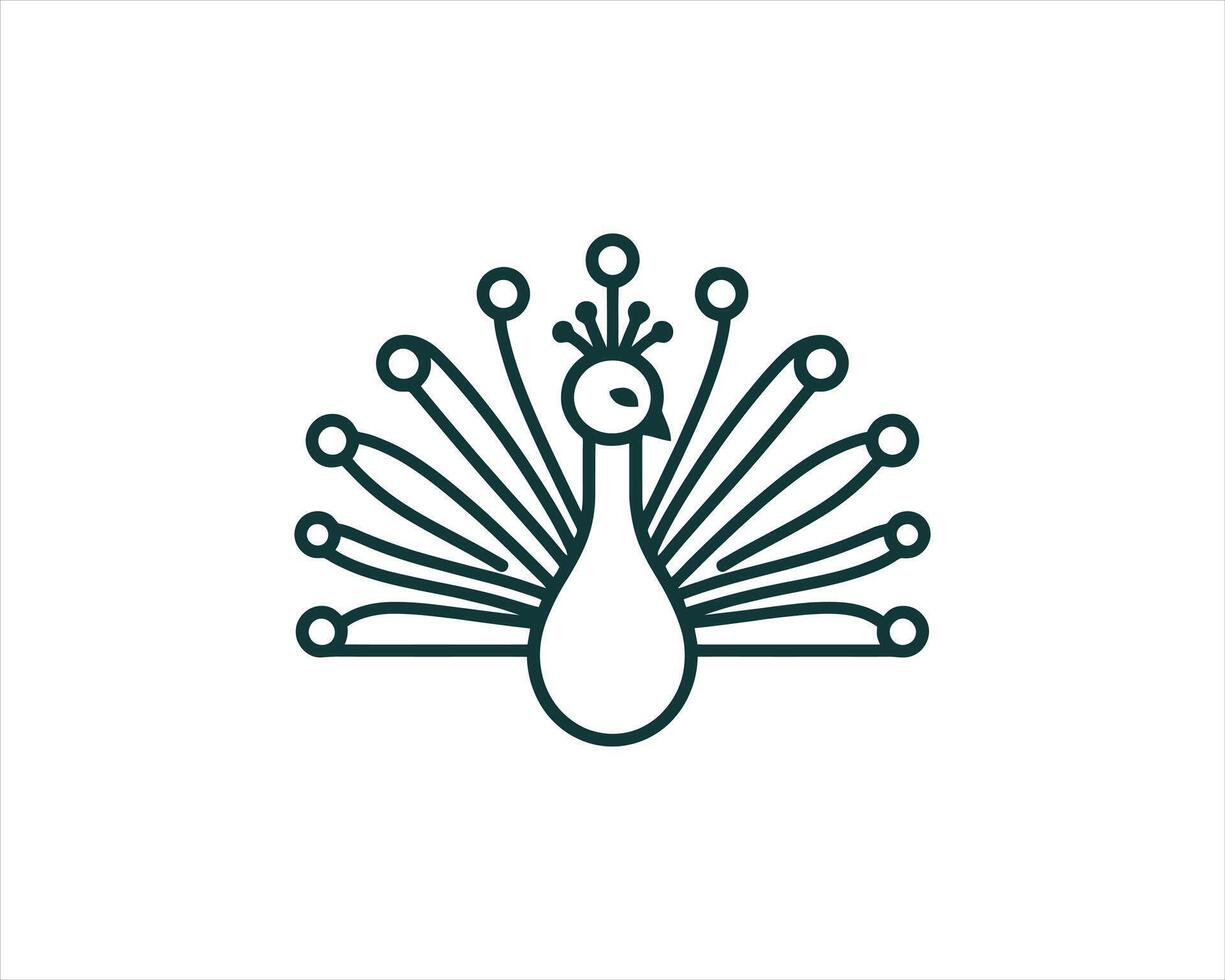 Minimalist Peacock Logo vector