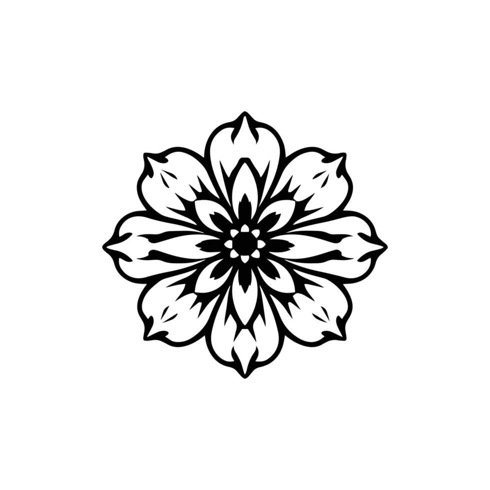 Flower Textile Motif vector