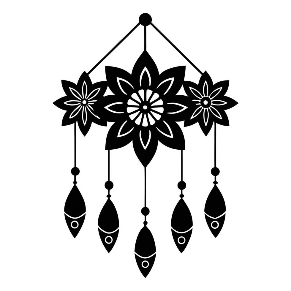 illustration of a dream catcher. vector
