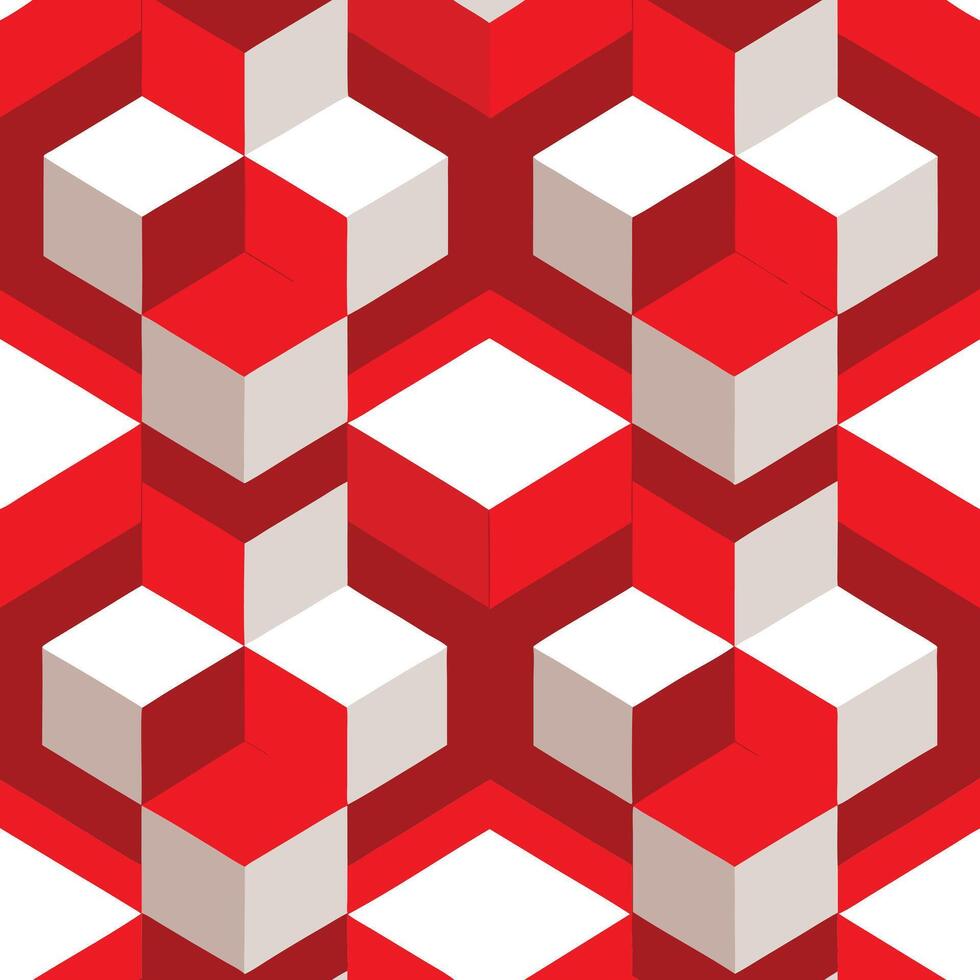 a red and white geometric pattern . vector