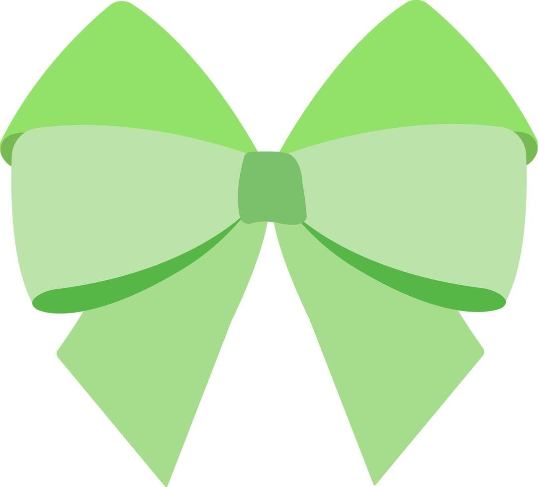 Simple bow icon in trendy flat style isolated on White background. Green ribbon symbol for your website design, logo, app, UI. illustration in doodle style vector