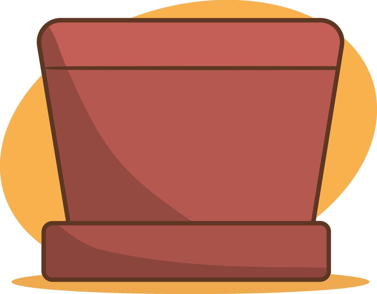Illustration of an empty flower pot vector