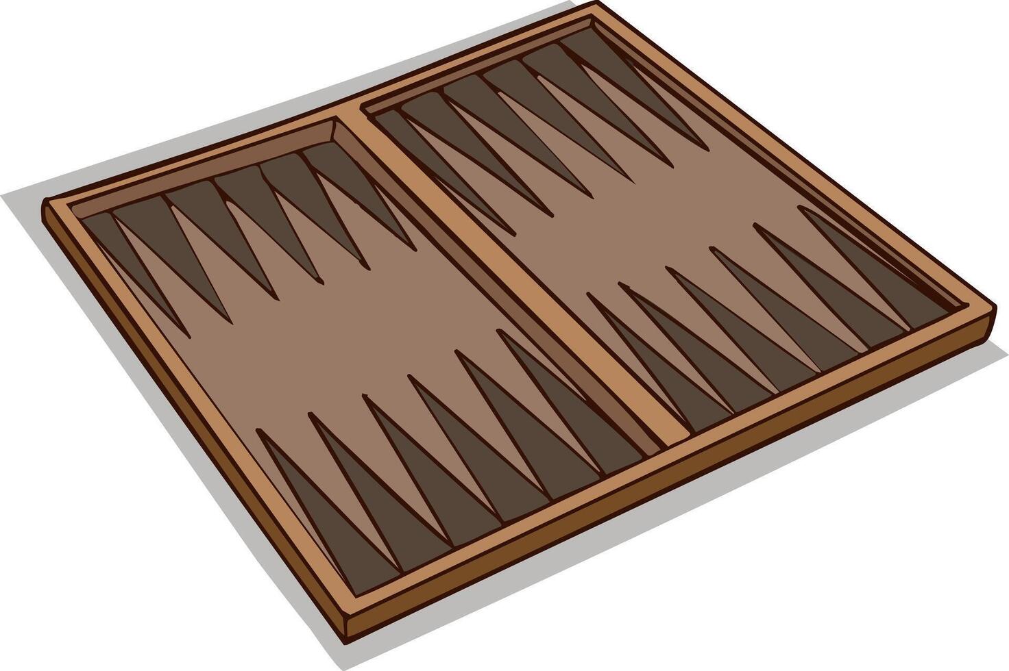 Board game of backgammon for recreation. illustration. vector