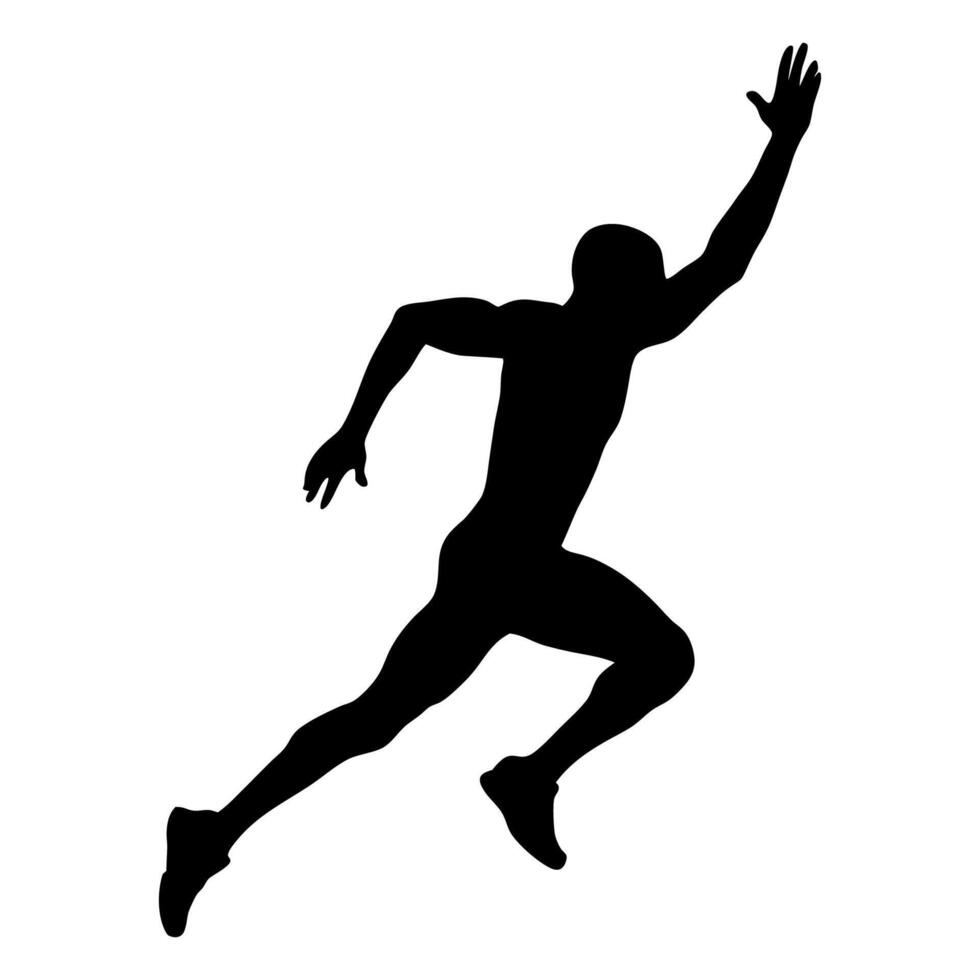 High Jump Athlete Silhouette vector