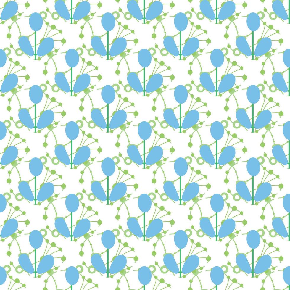 Seamless background with organic nature elements. Elegant minimal-style floral pattern vector