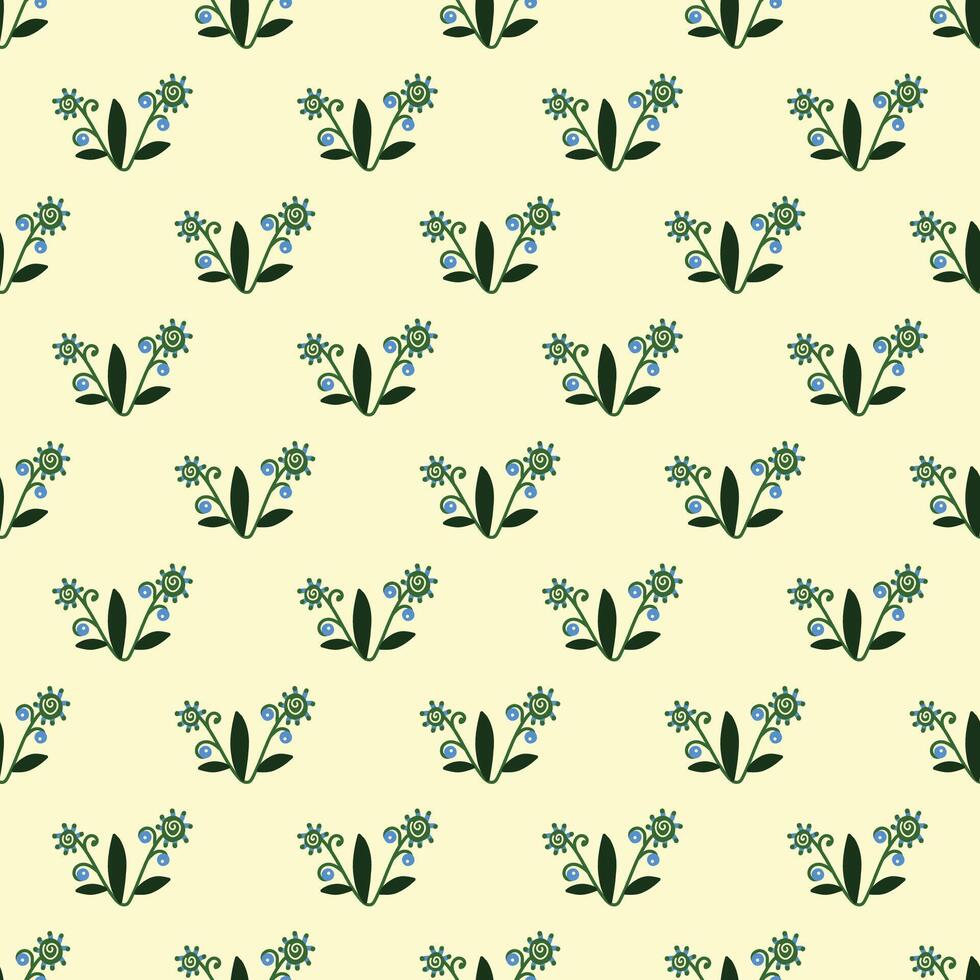 Seamless pattern with small herbal elements. Floral background for surface design. vector