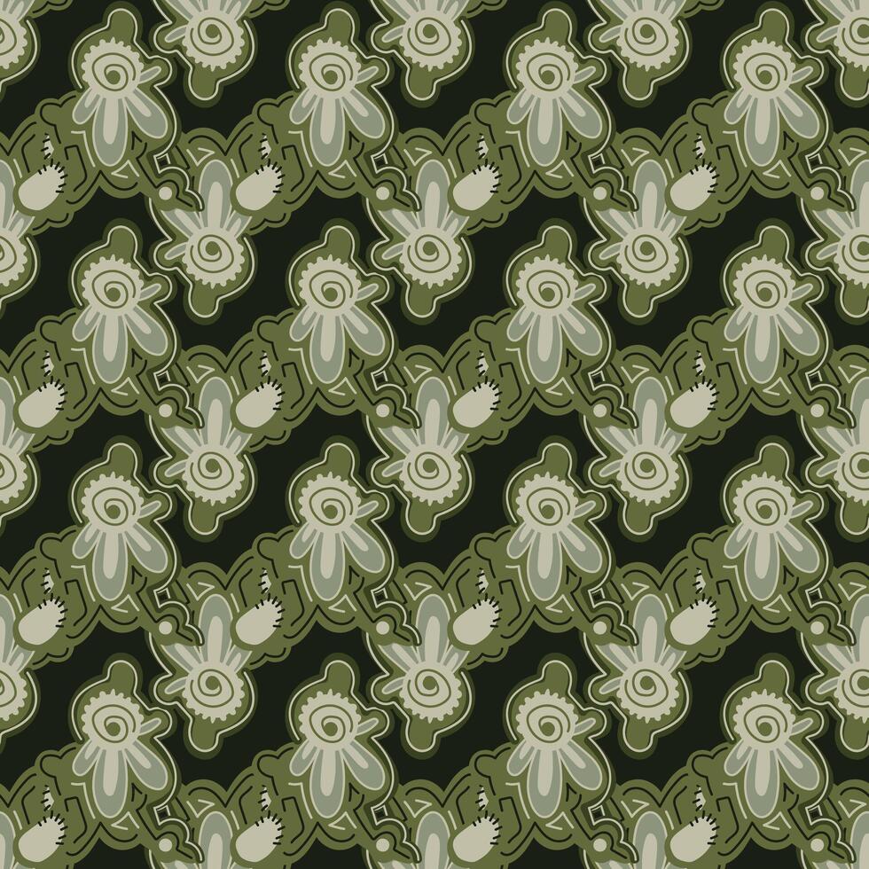 Seamless pattern with abstract ornaments. vector