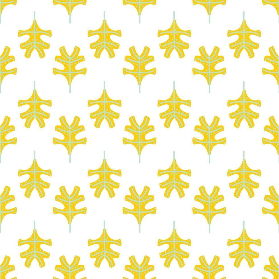 Seamless background with leaf elements. Elegant minimal-style floral pattern perfect for contemporary designs. vector