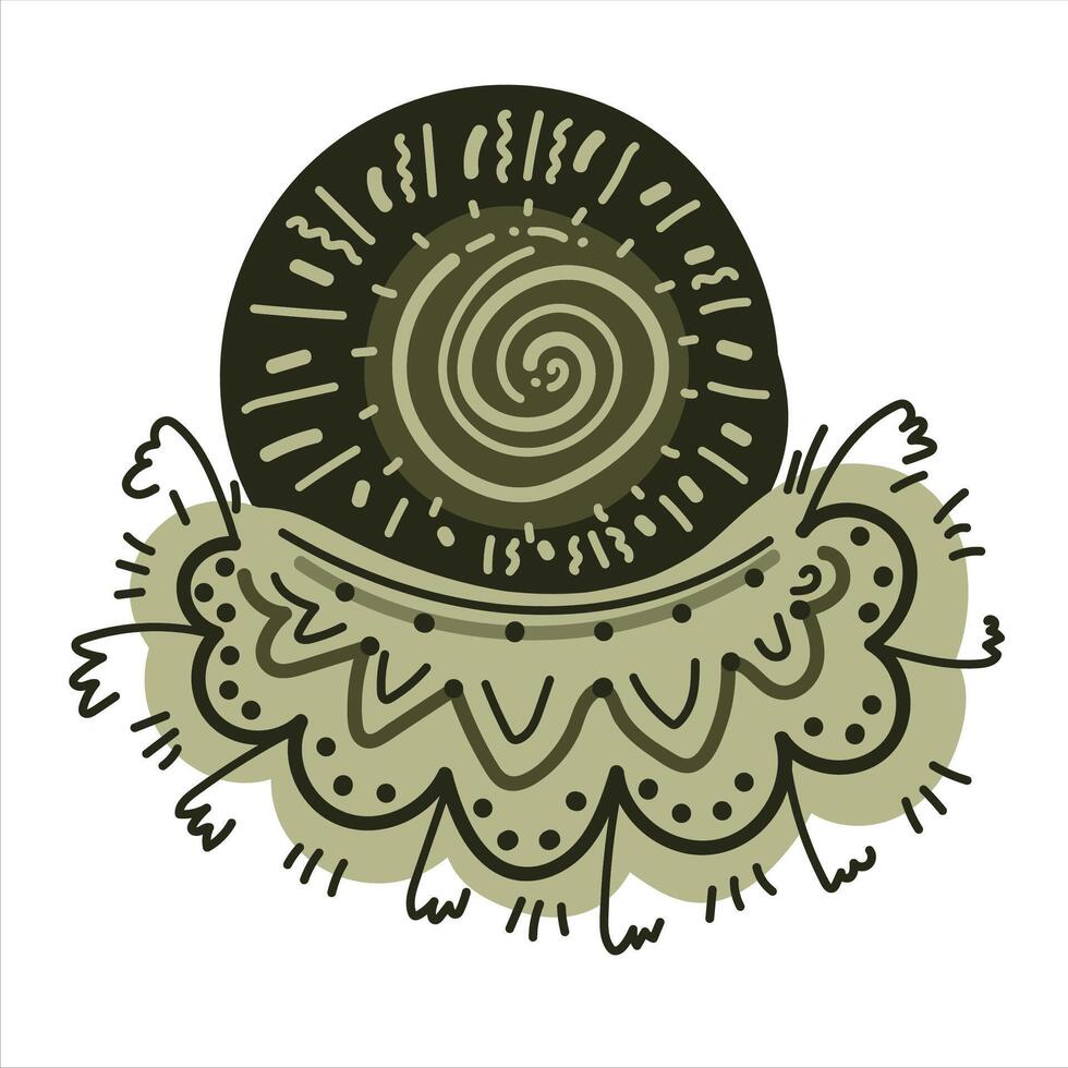 Abstract intuitive drawing doodle shape. Creative design element. vector