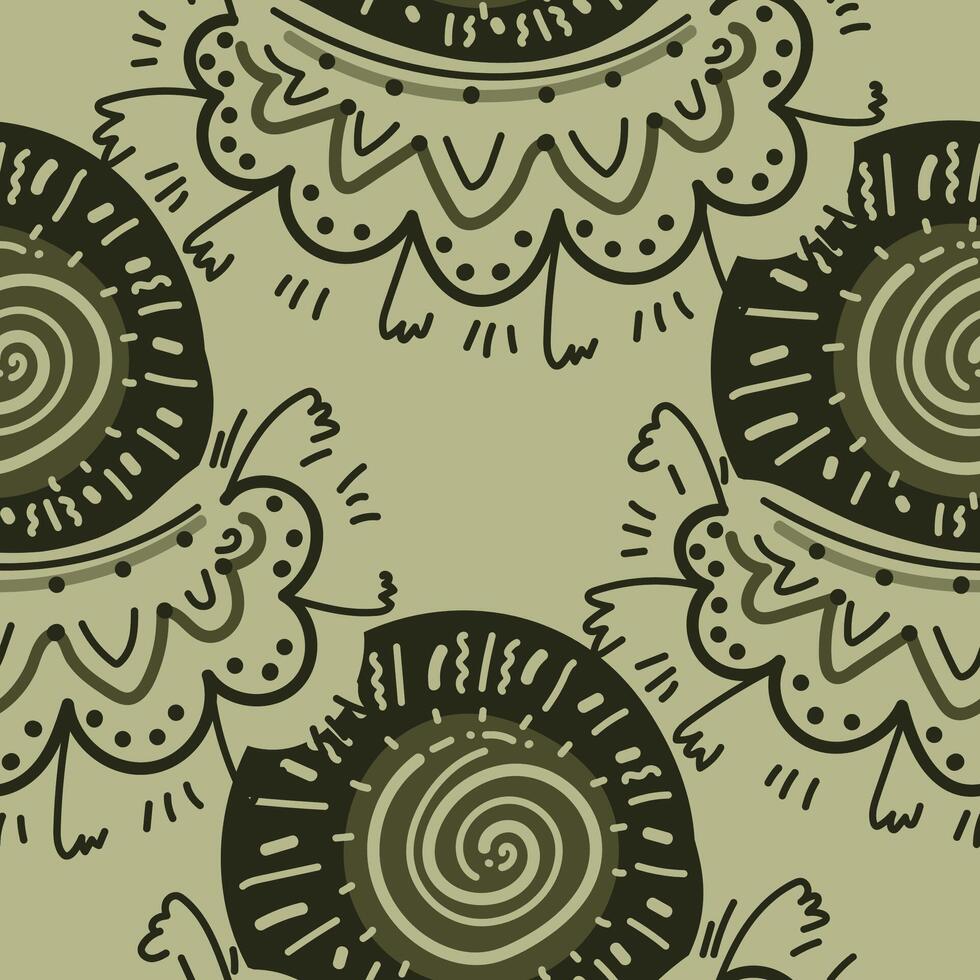 Seamless vintage style pattern with abstract ornaments. texture. vector