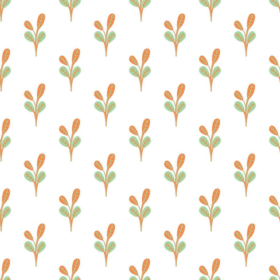 Seamless neutral background with organic nature elements. Elegant minimal-style floral pattern perfect for contemporary designs. vector
