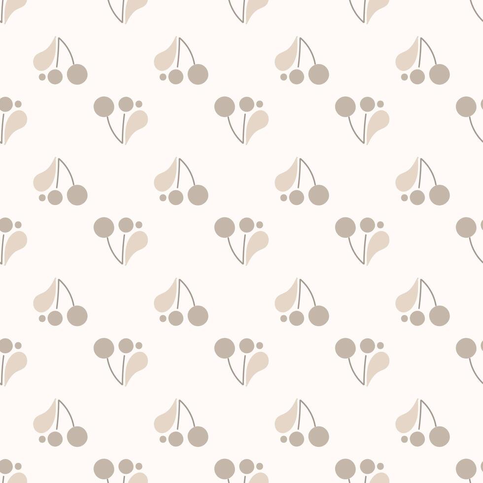 Seamless background with nature elements. Elegant minimal-style floral pattern perfect for contemporary designs. vector