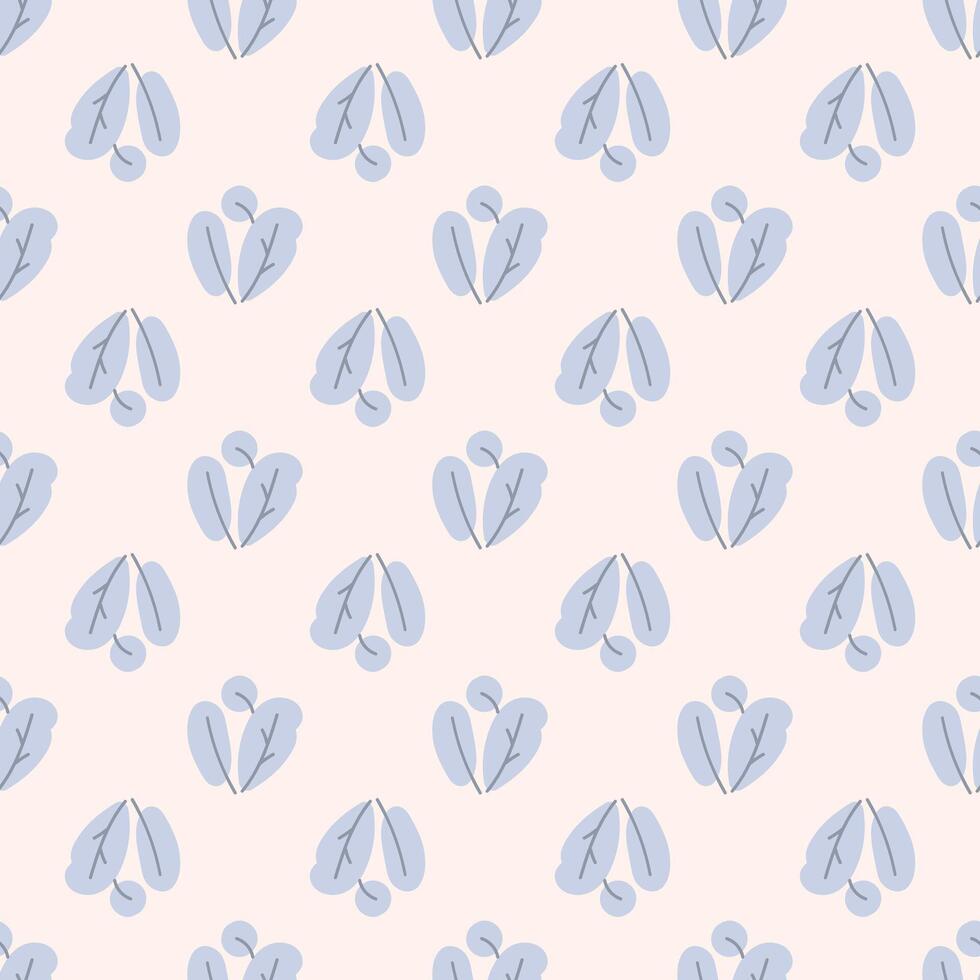 Seamless background with colorful leaves. Elegant minimal-style floral pattern vector