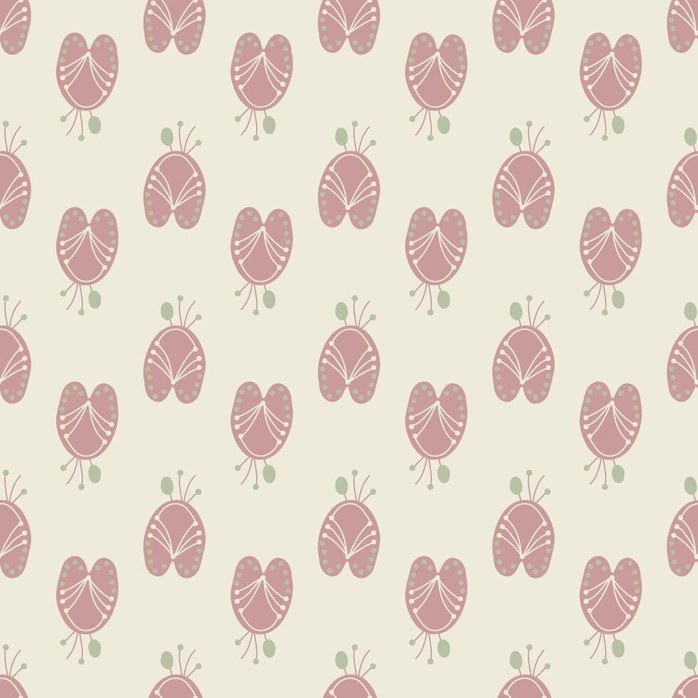 Seamless gentle pattern in minimalist style. vector