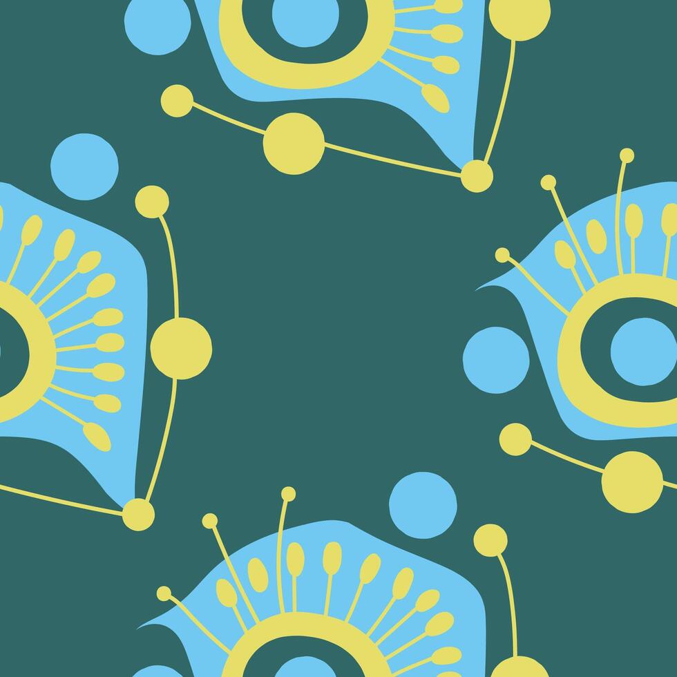 Seamless pattern in minimalist style. Abstract doodles vector