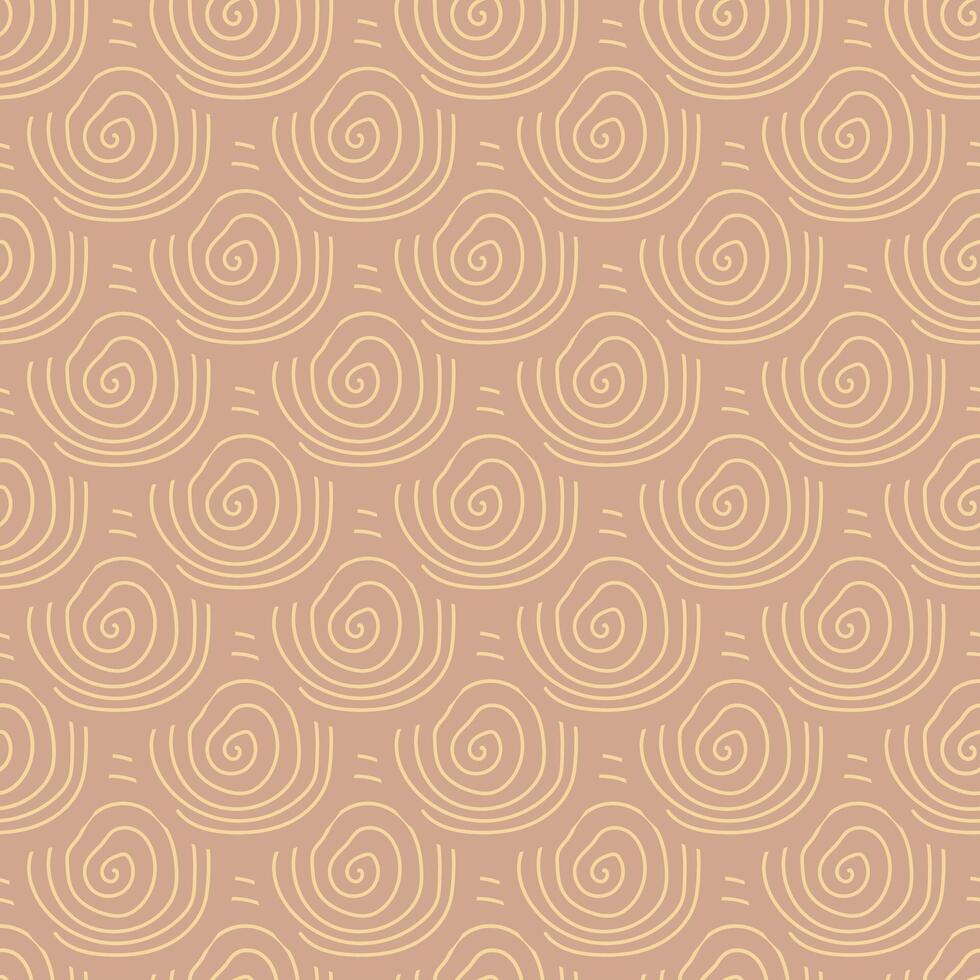 Seamless pattern in minimalist style. Swirl doodles. vector