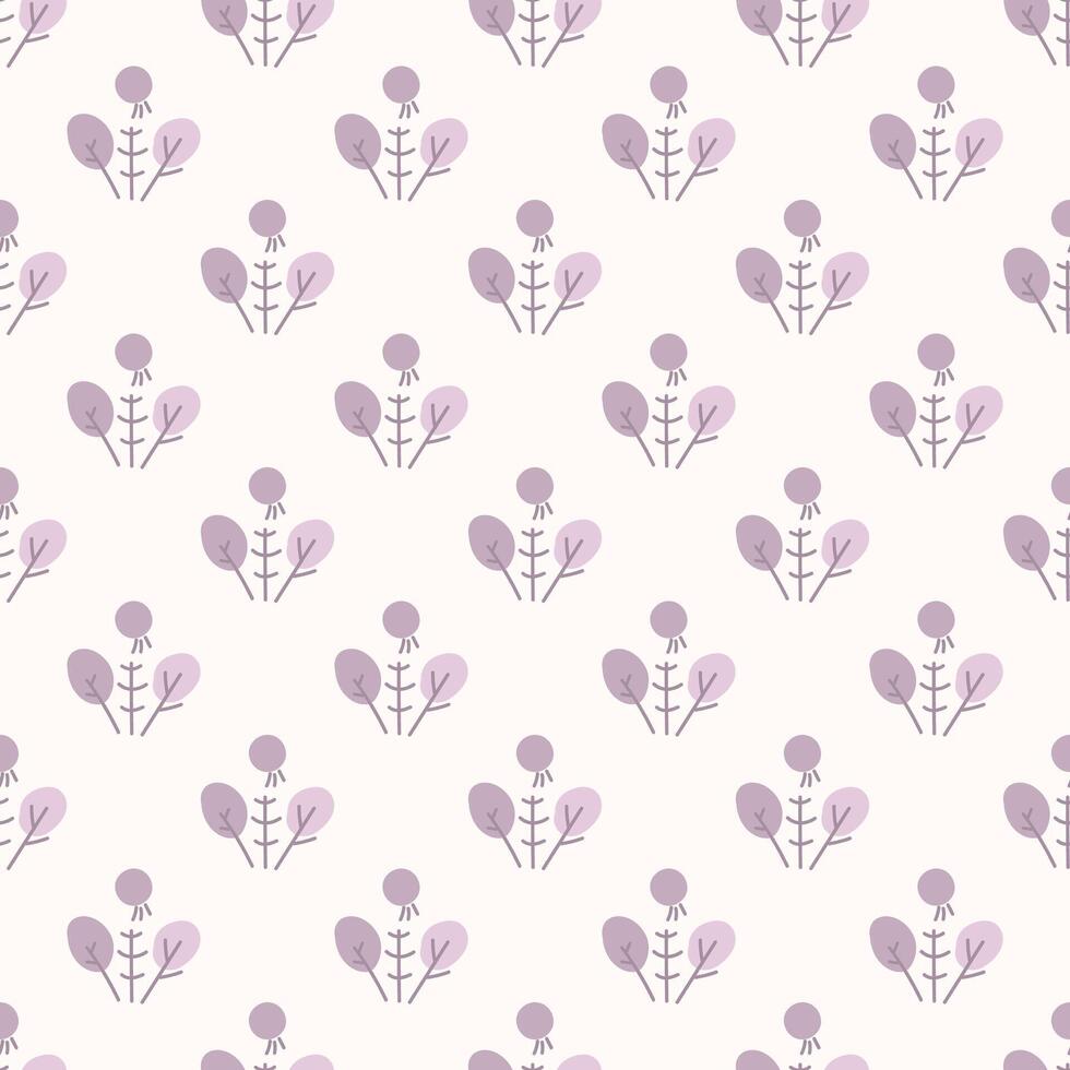 Seamless background with organic delicate elements. Elegant minimal-style floral pattern perfect for contemporary designs. vector
