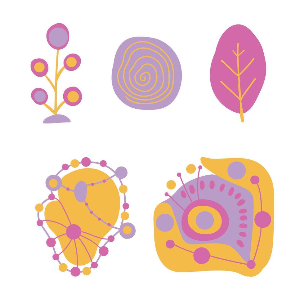 Dynamic and imaginative abstract forms perfect for modern, decorative projects. vector