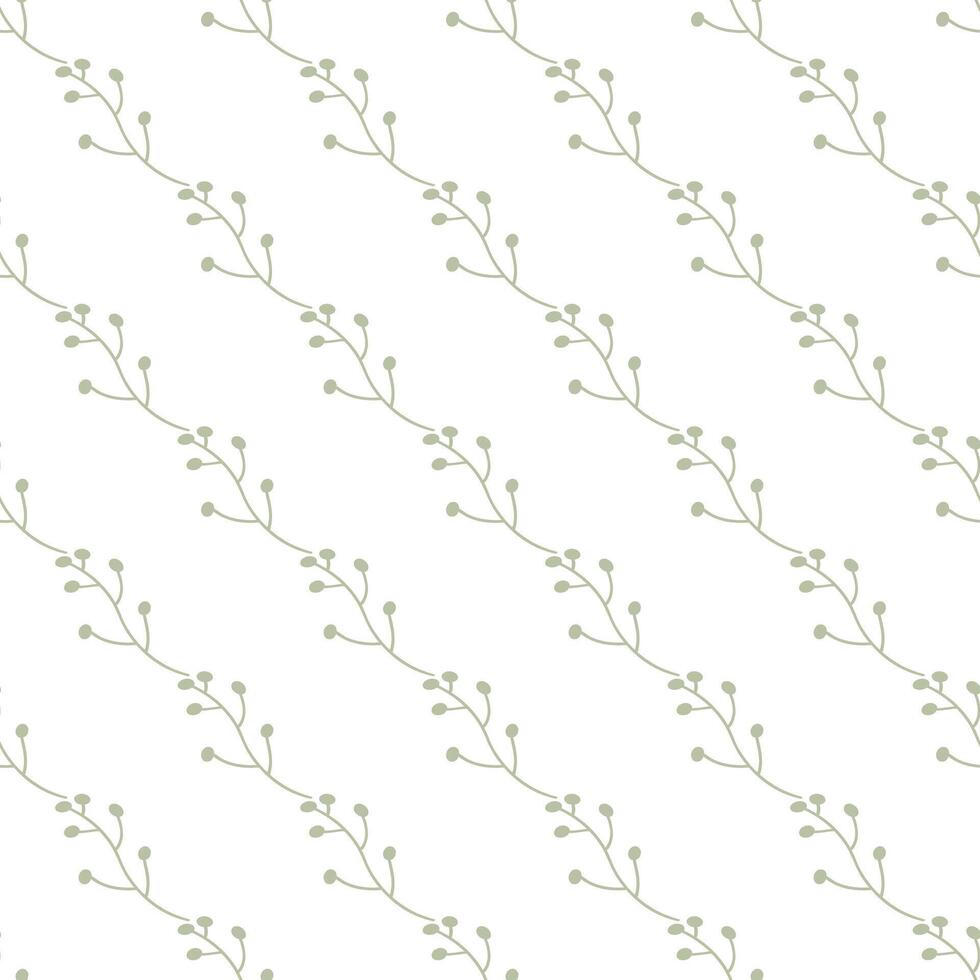 Seamless background with organic gentle elements. Elegant minimal-style floral pattern perfect for contemporary designs. vector