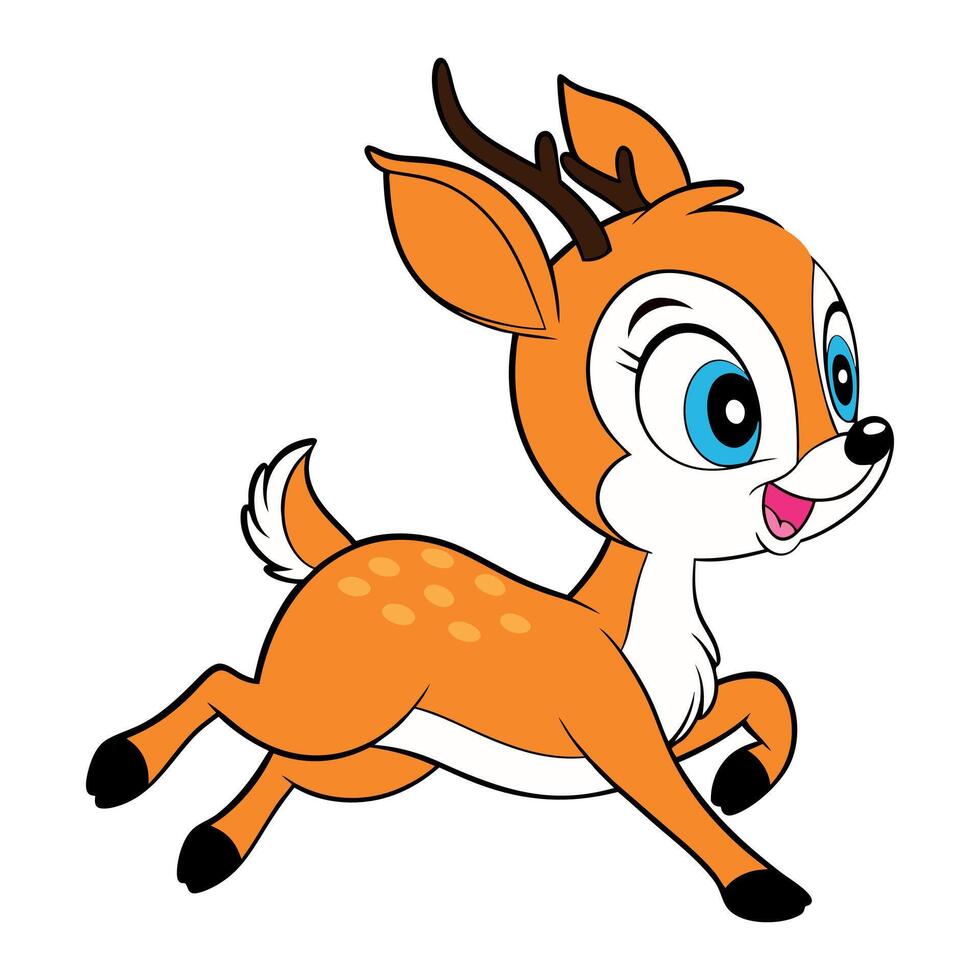 A cute cartoon deer design vector