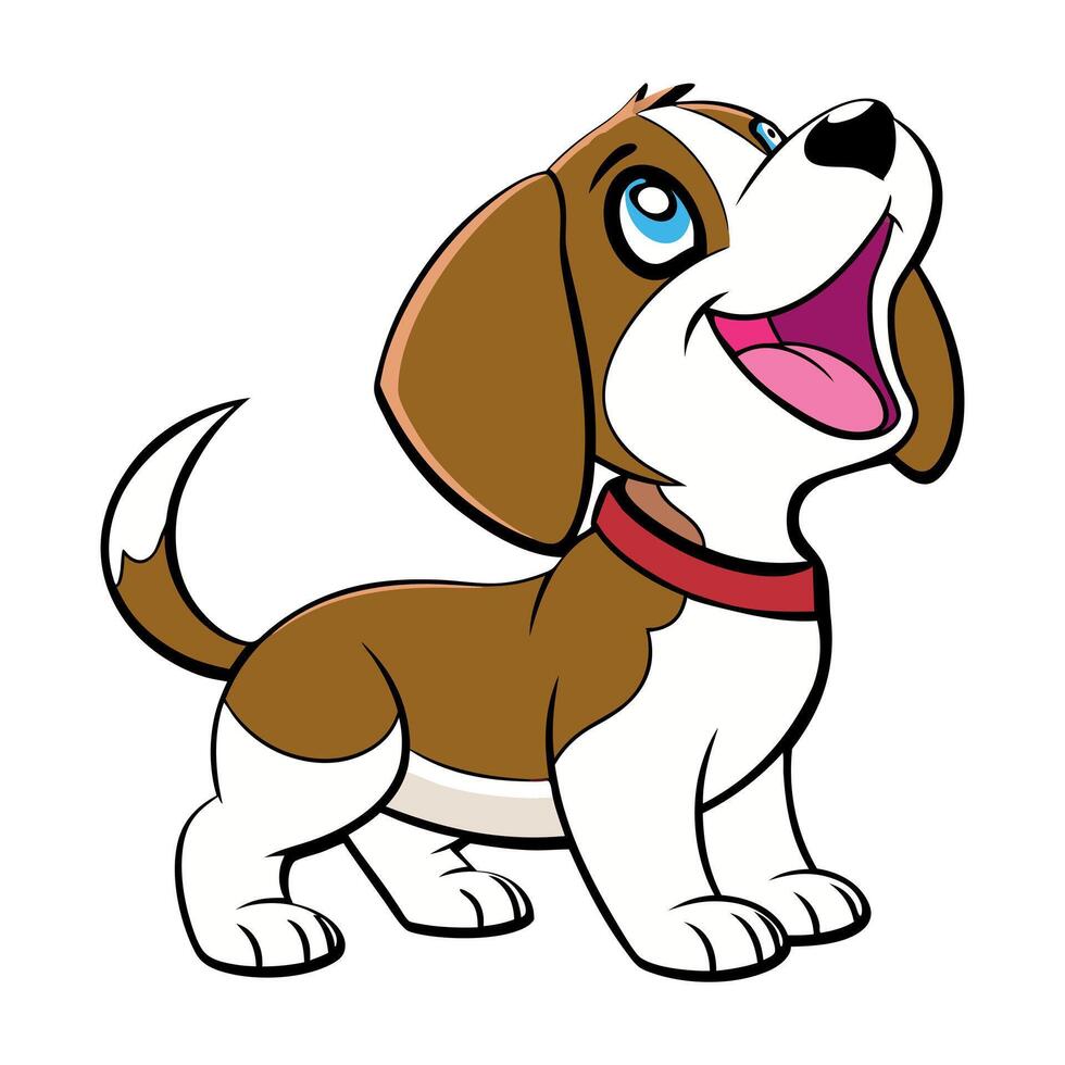 Baby cartoon dog art vector
