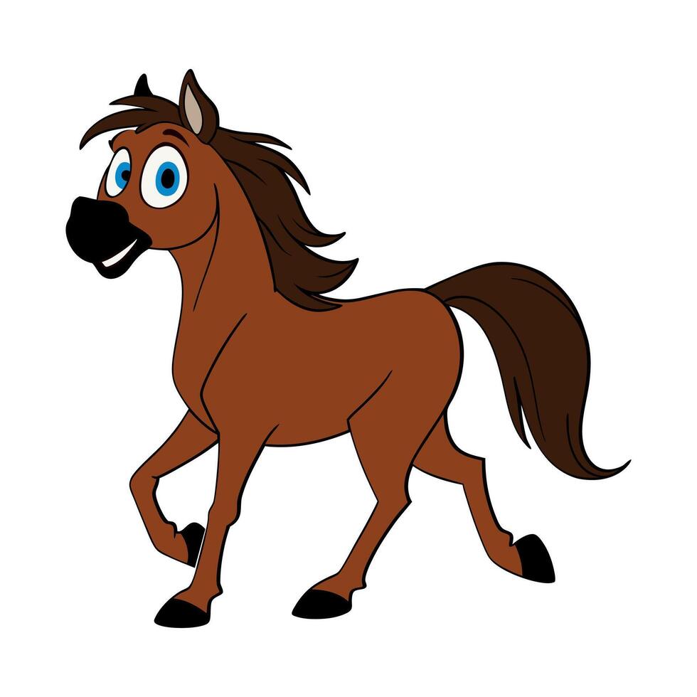 Cartoon horse design on white background vector