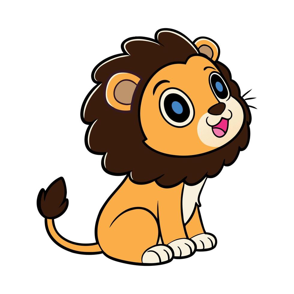 Cartoon lion design art vector