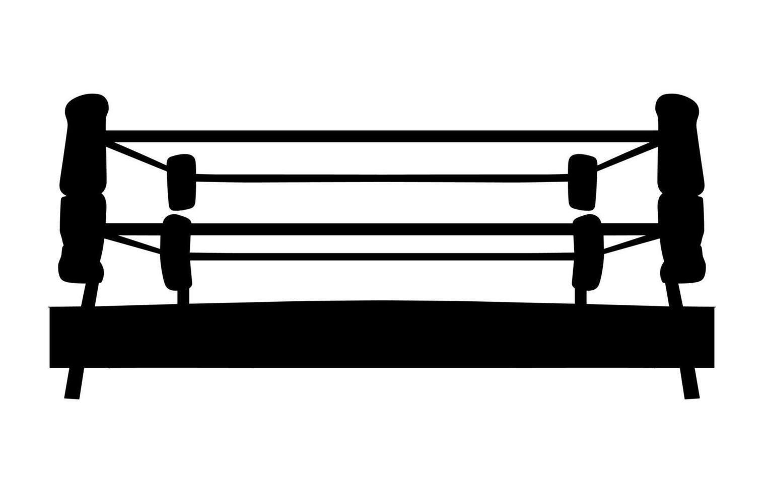 Boxing Ring Black Clipart vector