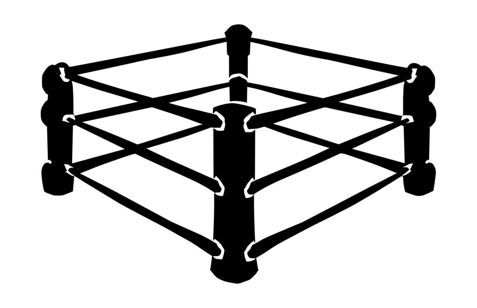 Boxing Ring Silhouette Clipart vector