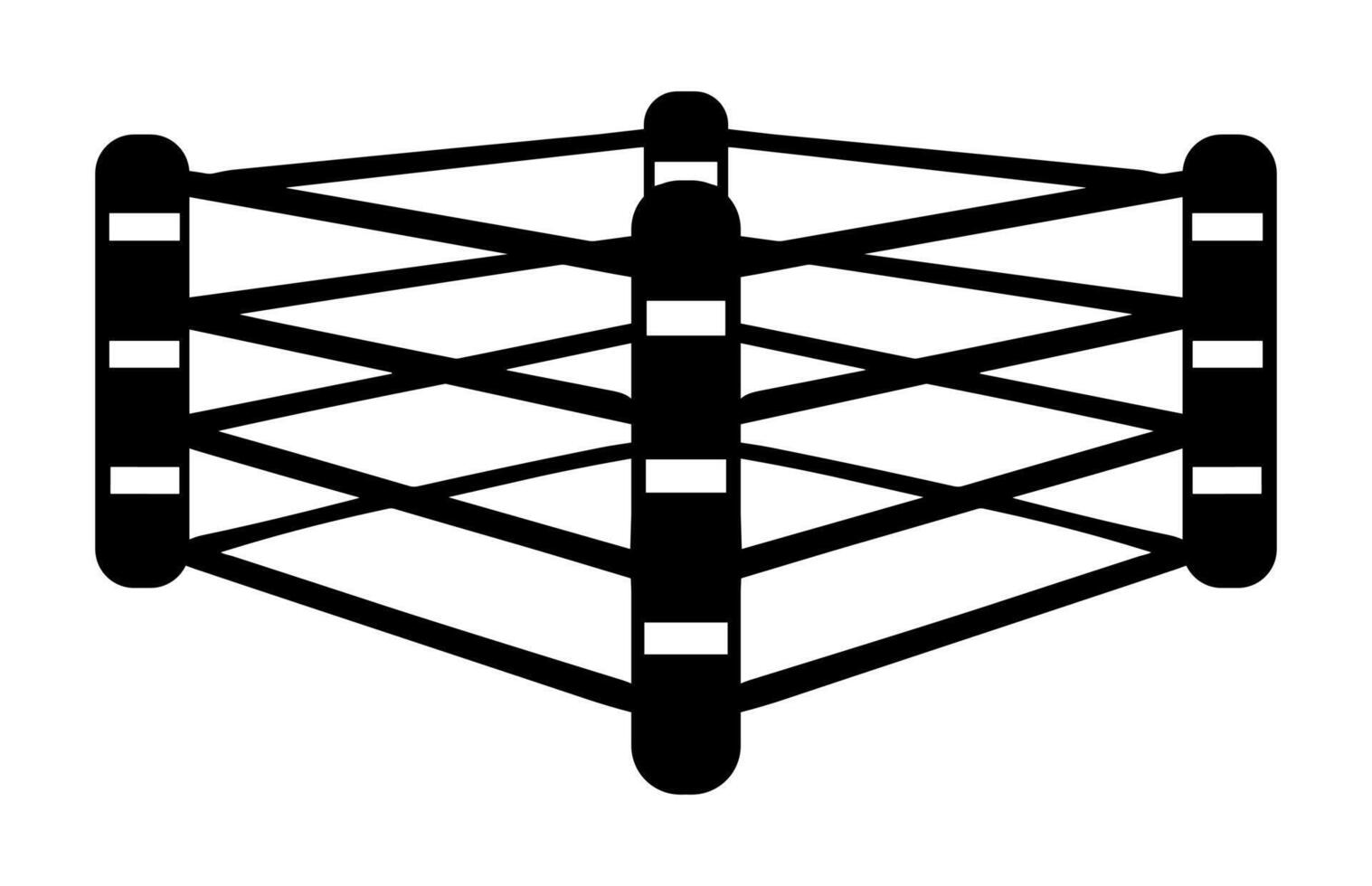 Boxing Ring Silhouette isolated on a white background vector