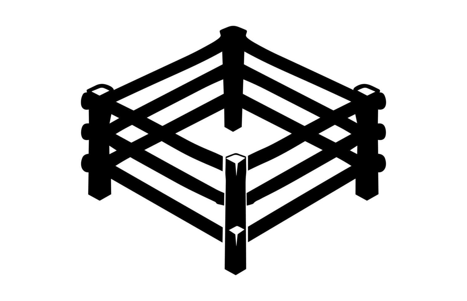 Wrestling Ring Black Clipart vector