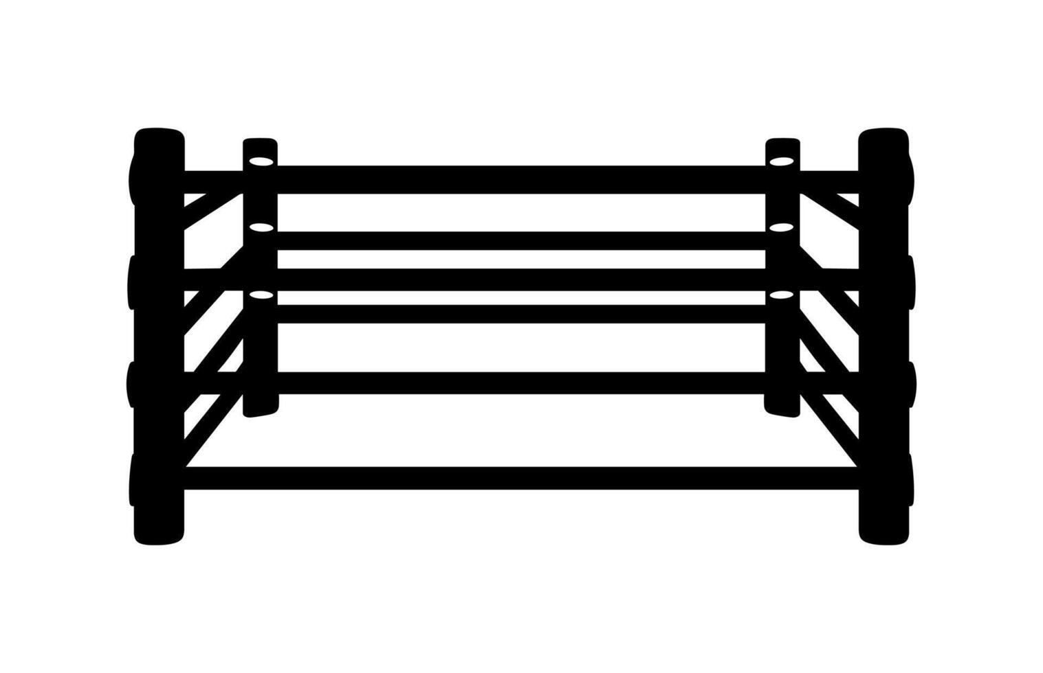 Wrestling Ring Silhouette isolated on a white background vector