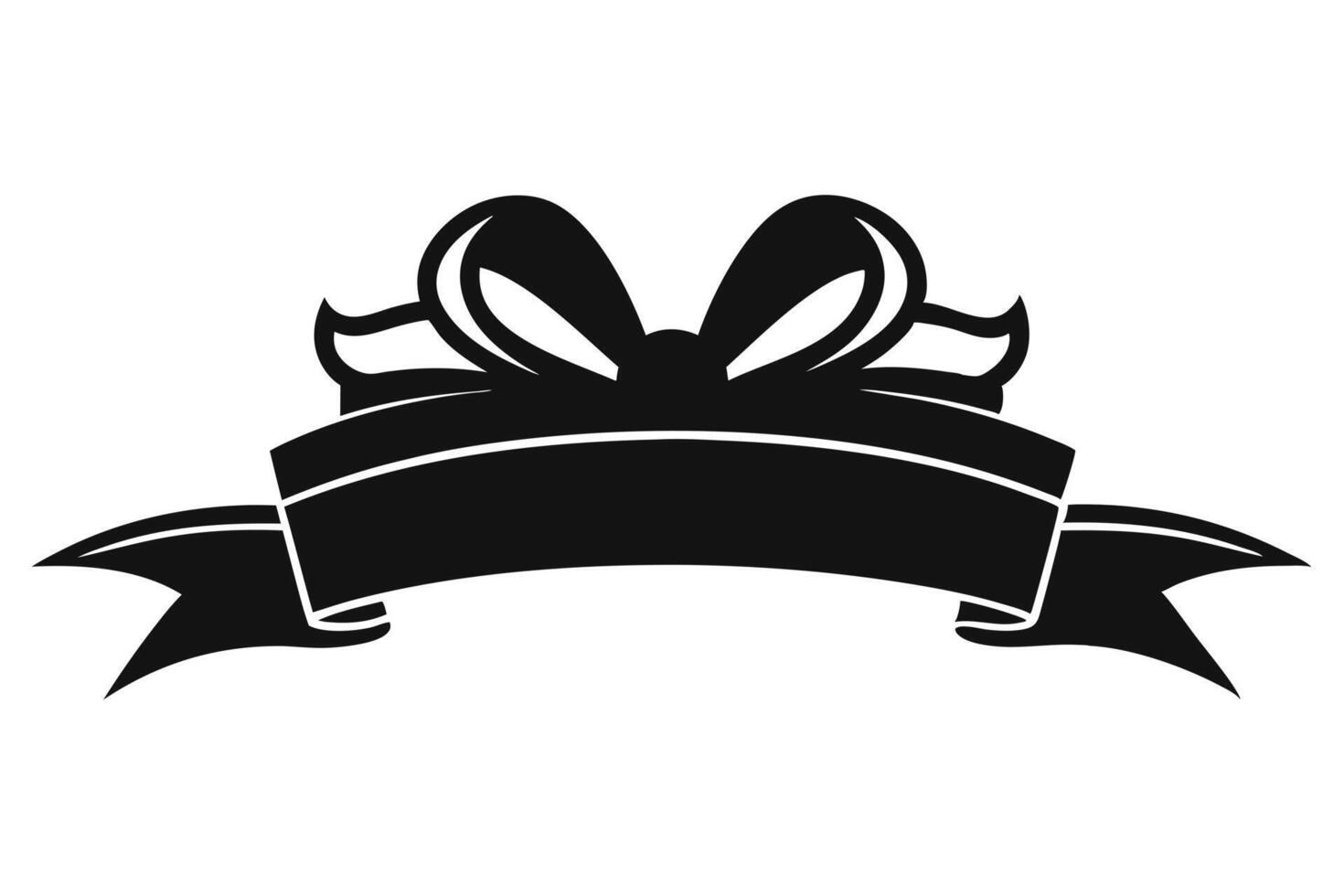 A Elegant Black and White Gift-Wrapped Banner Design vector