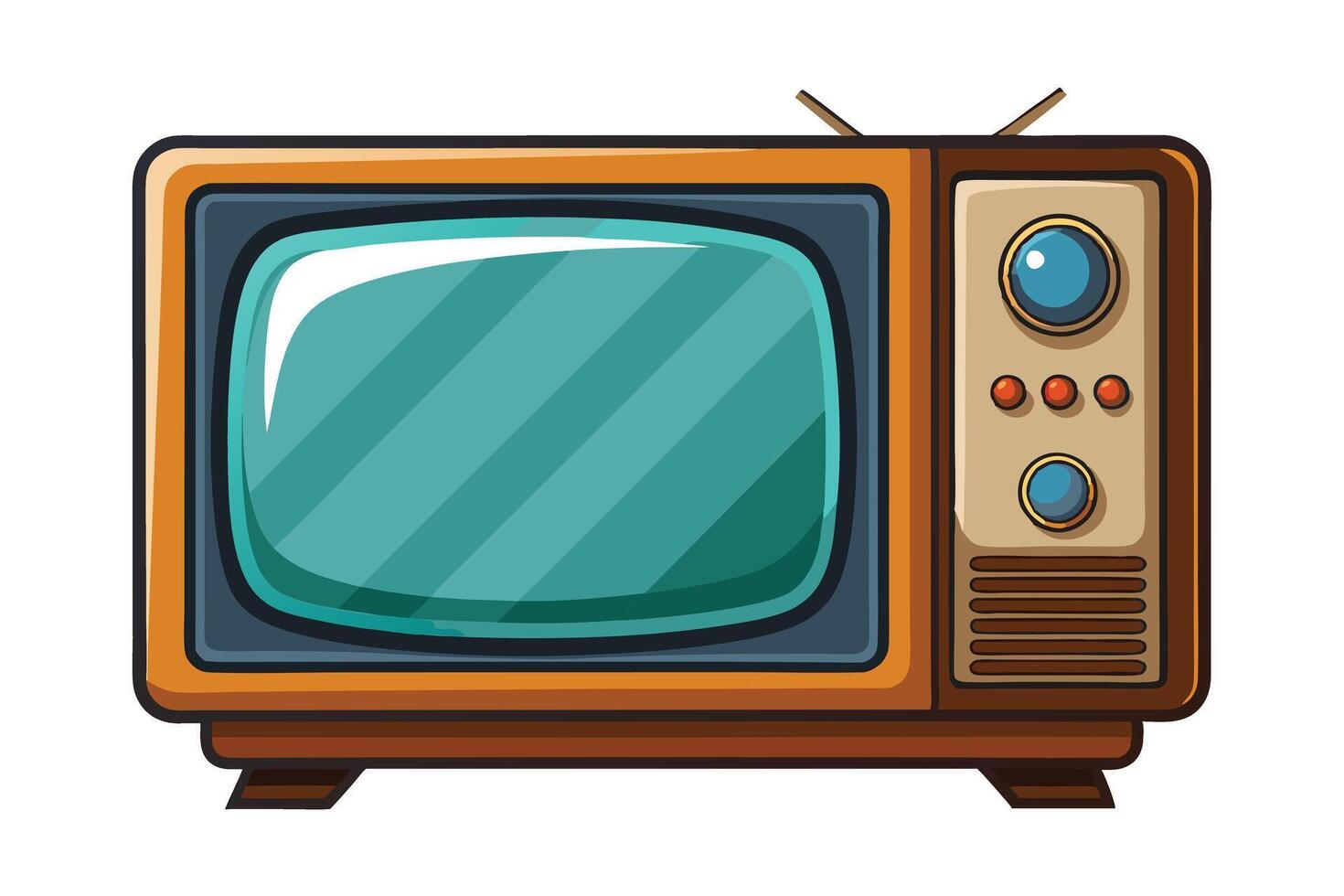 Retro Vintage Television Illustration vector