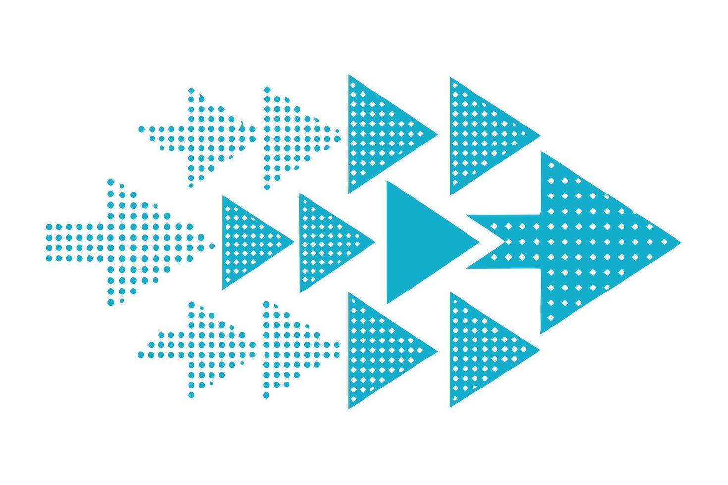 Abstract Arrows with Dotted Design vector