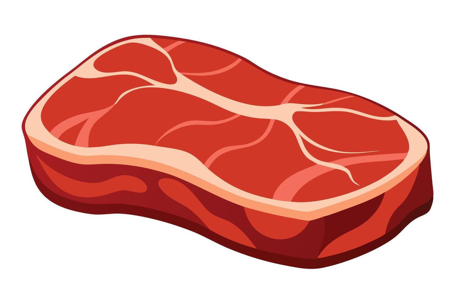 illustration of a fresh, raw steak. vector