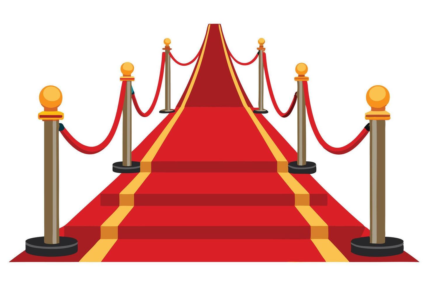 Stylish red carpet illustration for events. vector